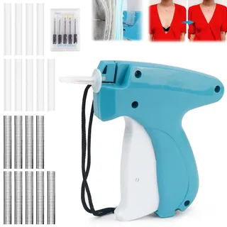 ELNLE Stitchy Quick Clothing Fixer Micro Stitchy Pistole Gun, Schnelles Fixiergerät für Kleidung, Mini-Stichsäumpistole, Schnelles Kleidungsfixiergerät mit 5 Nadeln 1000 Plastiknadel