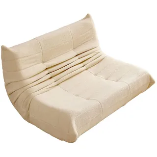 Modfu Sofa 149x120x82 cm Beige Doppelsofa Ergonomische Unterstützung , Textil , 120x82x149 cm , Gartenmöbel, Loungemöbel, Loungesessel