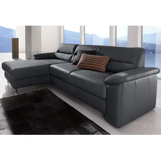 sit&more Eckcouch Kunstleder 2-Sitzer Schwarz