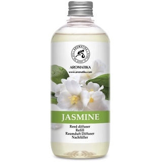 Raumduft Nachfüllflasche Jasmin 500ml - Nachfüller mit Naturreinem Jasmin Öl - Intensiv & Langanhaltend Aroma Natürlich - Aromatisieren der Innenraumluft fur Raum