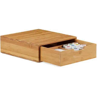 Relaxdays Schubladenbox 29,5 x 10 x 30,5 cm 1-tlg. hellbraun