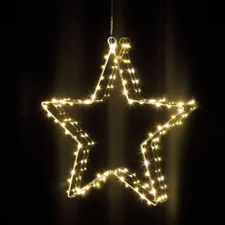 GarveeMore LED Fensterstern Lichterkette Set – je 6 m, Warm White, 5-Pack | 60 Mikro-LEDs Warmweiß, 8 Modi, batteriebetrieben, Kupferdraht, für Innen/Außen Weihnachtsdeko