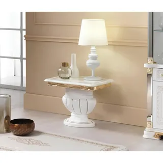 Beistelltisch Italienische Luxus Möbel Couchtisch Tische Konsolen Design Schrank - Weiß