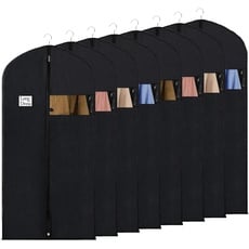 Syeeiex Kleidersack für die Aufbewahrung, 60x152 cm Atmungsaktiver Stoff, Kleidersäcke Lang für den Kleider Mäntel Abendkleider, 8 Stück