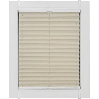 SUNLINES Plissee One Size Style Crush, blickdicht, ohne Bohren, verspannt, Klemmfix, Zubehörfarbe weiß, zum Klemmen gelb 110 cm x 190 cm