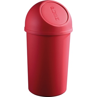 Helit H2401225 - Push-Abfallbehälter „the flip“ 25L, rot