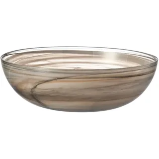 LEONARDO Schale Alabastro 28 cm Beige, - Glas, handgefertigte Deko-Schale in 9 x x 28 (HxBxT), 031129