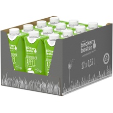 beckers bester Naturtrüber Apfel - 12er Pack - Apfelsaft - 100% natürlicher Direktsaft - Co2-neutral hergestellt - Vegan - Ohne Gentechnik - Ohne Gentechnik - Laktosefrei - (12 x 330 ml)