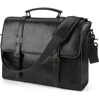 Lubardy Umhängetasche Herren Vintage Laptoptasche 15.6 Zoll Wasserdicht