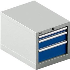 Schäfer Shop Select  Schubladenschrank 18-27, 3 Schübe (H 50/100/150mm), bis 200 kg, B 411 x T 572 x H 400 mm, enzianblau/lichtgrau