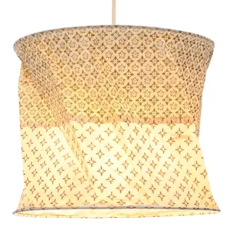 GURU SHOP Runde Papier Hängelampe, Lokta Papierlampenschirm Annapurna, Handgeschöpftes Papier - Modell 17, 25x28x28 cm