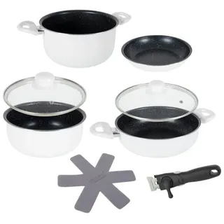 Gimex WHITE LINE Kochtopfset Koch-Set Kochgeschirr Camping-Geschirr