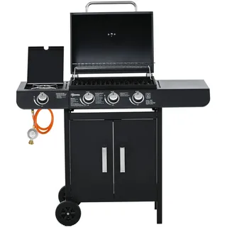 Gasgrill Grillwagen 110 x 50 x 100 cm Schwarz