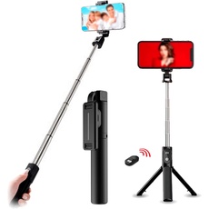 4-Ok-Stick Selfie-Stativ für Mobilgeräte. Selfie Stick Bluetooth-Auslöser. Ausziehbares drehbares Stativ. Selfie-Stick kompatibel mit iPhone 13, iPhone 12, iPhone 11 usw. und Android-Geräte