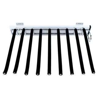 9 Hosen Hosenhalter Ausziehbar Hosenauszug Garderoben Halter Hosenaufhängung Platzsparend Schrankeinrichtung Hosenbügel für Aufbewahrung Badezimmer Schwarz 46cm (Linke Installation)