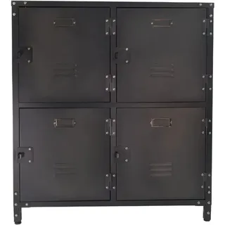 Rikta Vintage-Metallschrank 4-türig (H x B x T) 82,5 x 75 x 35 cm