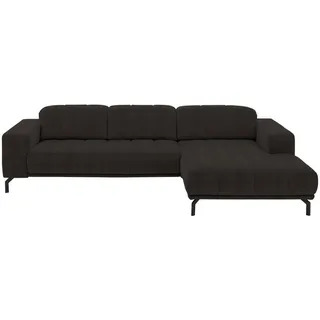 Beldomo Style Ecksofa , Dunkelbraun , Textil , Ottomane rechts, L-Form , 293x195 cm , Goldenes M , Stoffauswahl, seitenverkehrt erhältlich, Rücken echt , Wohnzimmer, Sofas & Couches, Wohnlandschaften, Ecksofas