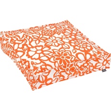Bild von Sitzkissen »Paloma«, in Blumen-Optik, orange