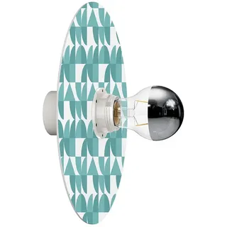 Creative Cables Wand-oder Deckenleuchte Mit Geometrisch Gemustertem Lampenschirm - Blue - One Size