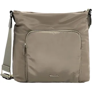 Umhängetasche TAMARIS "Umhängetasche TAS Khiria", Damen, Gr. B/H/T: 27cm x 25cm x 5,5cm 0, grün (khaki 910), Polyester, Taschen Umhängetasche