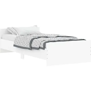 vidaXL Bettgestell Weiß 100x200 cm Holzwerkstoff