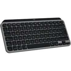 Logitech MX Keys Mini for Mac – minimalistische kabellose Tastatur für MacBook Pro, Macbook Air, iMac, iPad, Bluetooth, Tasten mit Hintergrundbeleuchtung, USB-C, flüssiges Tippen, DEU QWERTZ - Grau