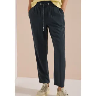 Jogger Pants CECIL "Style Chelsea", Damen, Gr. M (40), Länge 28, grau (palm breeze grün), Web, Obermaterial: 100% Viskose, unifarben, knöchelfrei, Hosen Jogger Pants, aus Viskose, atmungsaktiv, Loose Fit, schmale Beinform