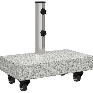 vidaXL Sonnenschirmständer Grau 45 x 25 x 45 cm Granit und Stahl - Grau