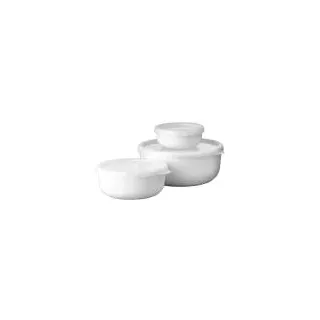 Mepal Küchendose rund weiß 19,6 x 19,4 x 8,3 cm 1,5 l 3-teiliges Set