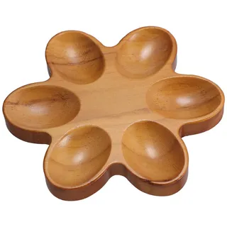 WEKADRIN Eiertablett mit Sechsblättrigem Blumendesign aus Holz Eieraufbewahrung für Arbeitsplatte Langlebige Lösung Geeignet für Festliche Anlässe Wie Ostern