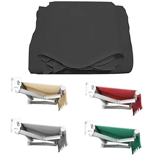 SMELEDFCFK Ersatzstoff Markisenstoff Markise Ersatztuch 3M 4M 5M 6M 7M Markisenbespannung Canvas Sonnenschutz Markisentuch UV Schutz Sonnenmarkise Abdeckung(Grey,10x6.5ft/300x200cm)