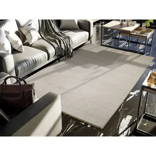OCI DIE TEPPICHMARKE ESEMPIO UNI MELANGE Wollteppich 90 x 160 cm Grau