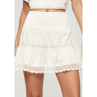 Superdry Sommerrock »IBIZA LACE MIX MINI SKIRT«, weiß