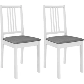 vidaXL Esszimmerstuhl Polyester Weiß 2 Stk.