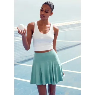 Skort VIVANCE ACTIVE, Damen, Gr. XL (48/50), grün (mint), Single Jersey, Obermaterial: 95% Viskose, 5% Elasthan, unifarben, Basic, lässig geschnitten ca. Mitte Oberschenkel, Röcke Skort, Tellerrock mit integrierter Shorts für Fitness, Sport und Freizeit