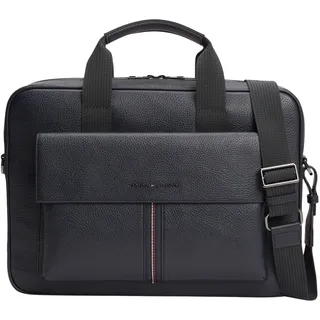 Tommy Hilfiger Herren Laptoptasche Central mit abnehmbarem Schultergurt, Blau (Space Blue), Einheitsgröße