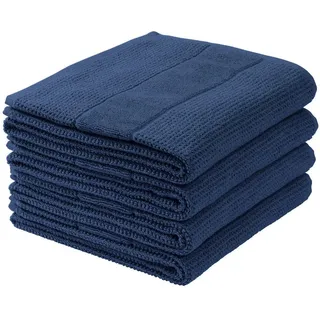 SCHIESSER Turin Handtuch 50 x 100 cm dunkelblau