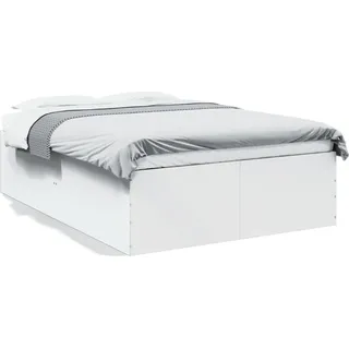 vidaXL Bettgestell Weiß 140x200 cm Holzwerkstoff - Weiß