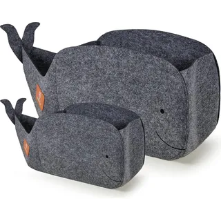 Aufbewahrungsbox für Kinder - Filz Spielzeugkiste, 30 Liter, Faltbar, Geeignet für Kallax Regale (Set von 2)