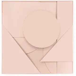 Art for the Home Wanddeko Abstraktes 3D , Pink , Wellpappe , Uni , Rund , 80x1 cm , FSC Mix , Bilder & Rahmen, Bilder, Leinwandbilder