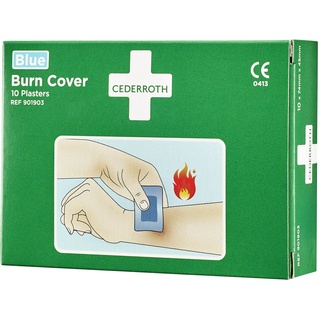 CEDERROTH Burn Cover blau 10 Pflaster 74 x 45 mm