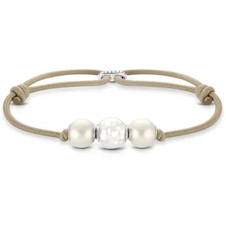 Thomas Sabo Bead Armband beige 925 Sterlingsilber A2074-170-19-L22V Größe 19