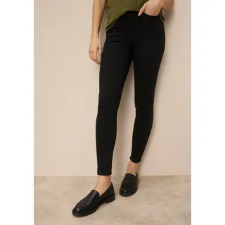 High-waist-Jeans TAMARIS, Damen, Gr. 44, N-Gr, schwarz, Denim/Jeans, Obermaterial: 63% Baumwolle, 32% Polyester, 5% Elasthan, skinny fit knöchelfrei, Jeans High-waist-Jeans, Skinny Fit, modischer Ankle Cut, mit Gürtelschlaufen, Topseller
