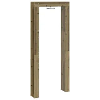 vidaXL Gartendusche 226 cm Imprägniertes Kiefernholz und Edelstahl - Braun