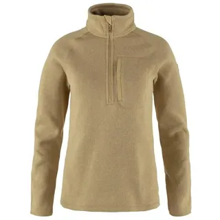 Fjallraven 87155-196 Övik Fleece Half Zip W Sweatshirt Damen Dune Beige Größe XXL
