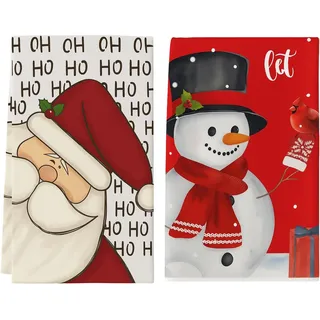 2 er Weihnachtsdeko Innen Geschirrtücher, 40 x 60 Küchentücher Tisch Dekoration Küche Weinachtsdekorationen Weihnachten Deko Geschirrtuch Christmas Decorations Tischdeko Weihnacht Geschenke Weihnachts