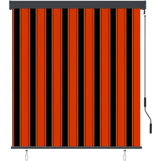 vidaXL Außenrollo 140x250 cm Orange und Braun - Orange