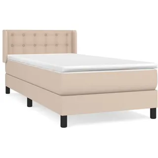 SYFAXTM Boxspringbett mit Matratze Cappuccino-Braun 80x200cm Kunstleder