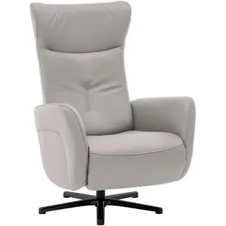 Beldomo Speed Relaxsessel , Hellgrau , Leder , Echtleder , Rindleder , 76x112x83 cm , Goldenes M , Fußauswahl, Lederauswahl, Stoffauswahl, Relaxfunktion, Liegefunktion , Wohnzimmer, Sessel, Ledersessel