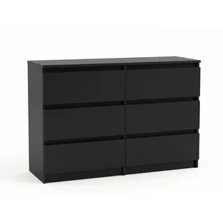home collective Sideboard 120 x 77 x 40 cm Schwarz
